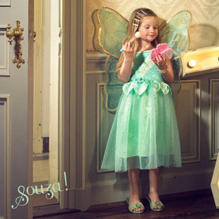 Camille Dress and Wings Set (Green) - Role-Play for Children (2 sizes) Speedy Monkey LLC Size: 5-7 years