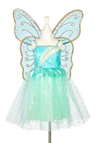 Camille Dress and Wings Set (Green) - Role-Play for Children (2 sizes) Speedy Monkey LLC Size: 5-7 years