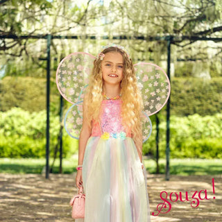 Flora Dress and Wings Set (Green) - Role-Play for Children (3 sizes) Speedy Monkey LLC Size: 5-7 years
