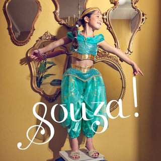 Amira Pants and Top Set (Turquoise) - Role-Play for Children - (2 Sizes) Speedy Monkey LLC Size: 3-4 years