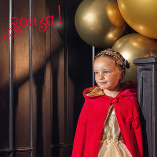 Princess Red Costume Reversible Cape for Kids - Carnival & Festive Use - 4-7 yrs Speedy Monkey LLC