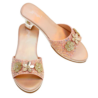 Slipper High-Heel Clarisse (Gold Peach) Costume Accessory for Kids Speedy Monkey LLC Size: Size 8-9