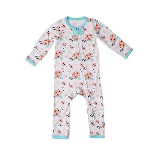 Bamboo Coverall with Zipper - Wildflowers Kozi & Co. Size: 0-3 Months