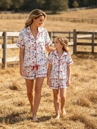 Mommy & Me 4th of july Print Pajama Set Pajamas Rylee Faith Designs Size: 2 style: KIDS