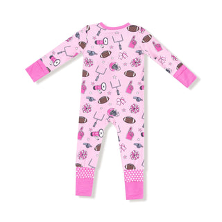 Convertible Romper, Game Day - Pink 126 Angel Dear Size: 0-3M
