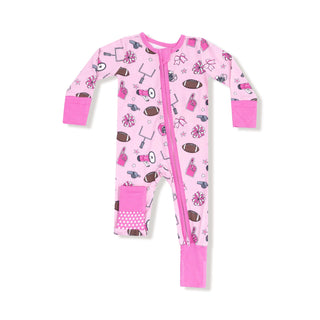 Convertible Romper, Game Day - Pink 126 Angel Dear Size: 0-3M
