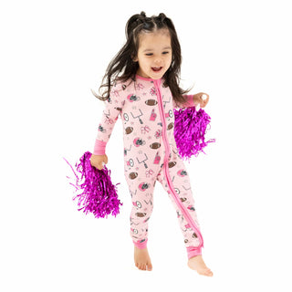 Convertible Romper, Game Day - Pink 126 Angel Dear Size: 0-3M