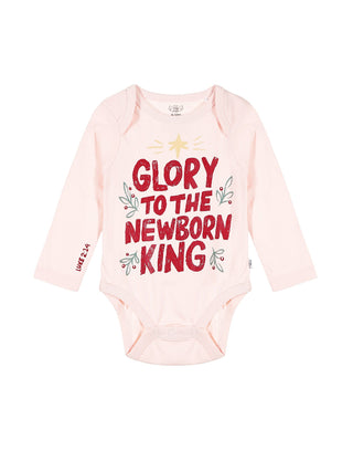 Baby Newborn King Pink Bodysuit Cotton | Long Sleeve
