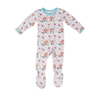 Bamboo Footie with Snaps - Wildflowers Kozi & Co. Size: 6-12 Months