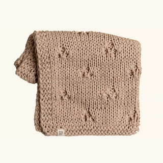 Baby Blanket Hand-Knitted Pointelle