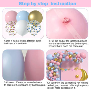 Gender Reveal Balloon Arch Set Party Supplies Baby Riddle