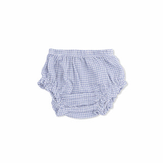 Top with Bows and Ruffle Leg Bloomer - Micro Gingham Blue Blizzard 1353 Angel Dear Size: 3-6M
