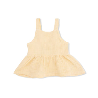 Peplum Tank with Wide Leg Pant - Micro Gingham Blue Blizzard 1396 Angel Dear Size: 6-12M