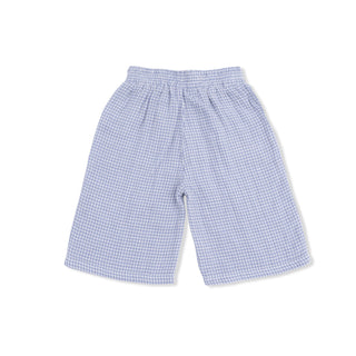 Peplum Tank with Wide Leg Pant - Micro Gingham Blue Blizzard 1396 Angel Dear Size: 6-12M