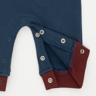 Zip Neck Romper - Varsity French Terry Angel Dear