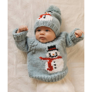 Frosty Snowman Surf Blue Beanie Hat Huggalugs Size: S (0-6 months)