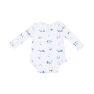 Lap Shoulder Bodysuit, Baby Golf Carts - Blue 147 Angel Dear Size: 0-3M