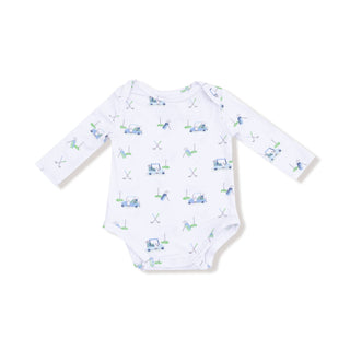 Lap Shoulder Bodysuit, Baby Golf Carts - Blue 147 Angel Dear Size: 0-3M