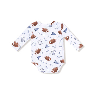 Lap Shoulder Bodysuit, Touchdown Time - Navy 147 Angel Dear Size: 0-3M