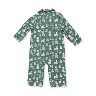Christmas Dogs Uni - Long Sleeve Coat Style Romper