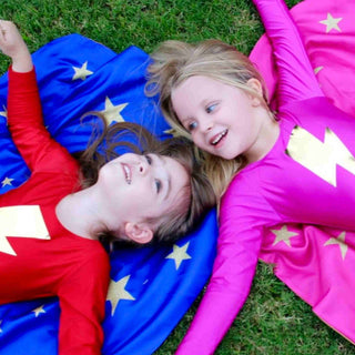 Bailey and Ava Superhero Star Power Cape Set - Pink | Baby Riddle