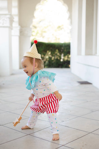 Rainbow Stars Clown Costume