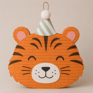 🐯 Party Tiger Piñata – Handmade Jungle Party Decoration for Birthdays, Safari Parties & Wild Animal-Themed Celebrations Piñata mamaspinatas