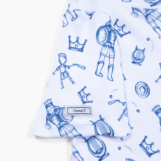 David & Goliath Blue PJ Shorts Set Cotton Shorts Holy Pals Size: 2