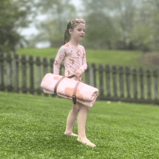 Blush Meadow Quilted Water Resistant Beach Mat Sweet P Baby Co.