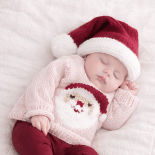 Santa Crimson Stocking Hat for Baby & Kids