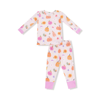 Long Sleeve Loungewear Set, Autumn Pumpkins - Pink 171 Angel Dear Size: 6-12M