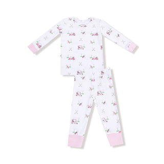 Long Sleeve Loungewear Set, Baby Golf Carts - Pink 171 Angel Dear Size: 6-12M