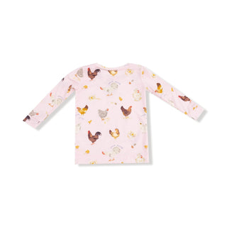 Long Sleeve Loungewear Set, Collector Chickens - Pink 171 Angel Dear Size: 6-12M