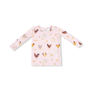 Long Sleeve Loungewear Set, Collector Chickens - Pink 171 Angel Dear Size: 6-12M