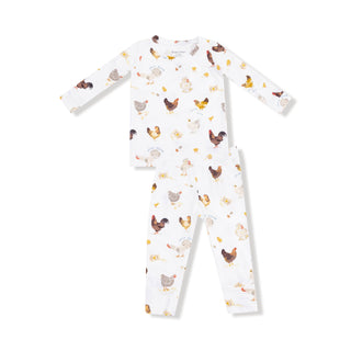 Long Sleeve Loungewear Set, Collector Chickens 171 Angel Dear Size: 6-12M