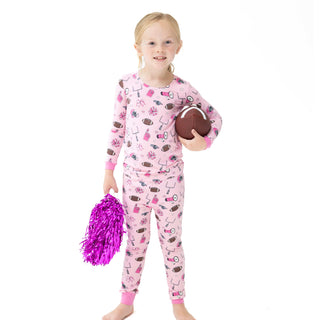 Long Sleeve Loungewear Set, Game Day - Pink 171 Angel Dear Size: 6-12M