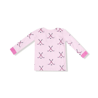 Long Sleeve Loungewear Set, Hockey - Pink 171 Angel Dear Size: 6-12M