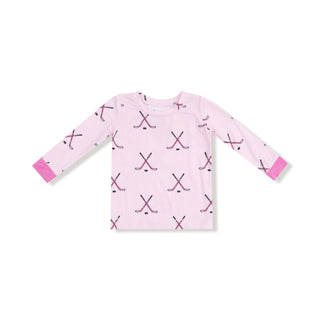 Long Sleeve Loungewear Set, Hockey - Pink 171 Angel Dear Size: 6-12M