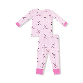 Long Sleeve Loungewear Set, Hockey - Pink 171 Angel Dear Size: 6-12M