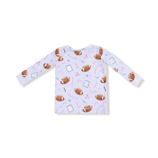 Long Sleeve Loungewear Set, Touchdown Time - Lavender 171 Angel Dear Size: 6-12M