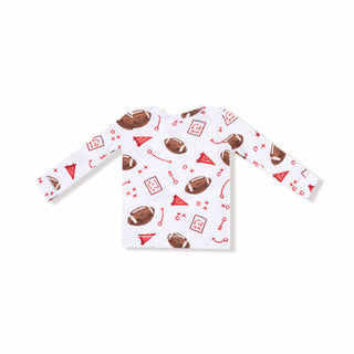 Long Sleeve Loungewear Set, Touchdown Time - Red 171 Angel Dear Size: 6-12M