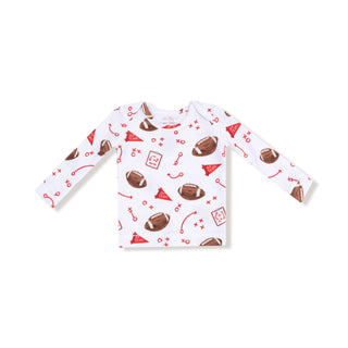 Long Sleeve Loungewear Set, Touchdown Time - Red 171 Angel Dear Size: 6-12M