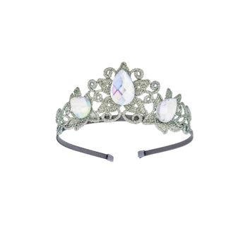 Bailey and Ava Raven Princess Crown and Wand Set - Silver & Ivory | Baby Riddle