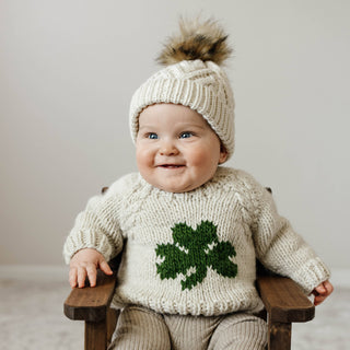 Shamrock Crew Neck Sweater Baby & Toddler Huggalugs Size: 0-6 months