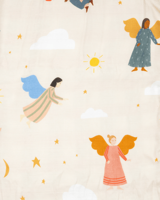 Guardian Angels Deluxe Muslin Baby Quilt Blanket