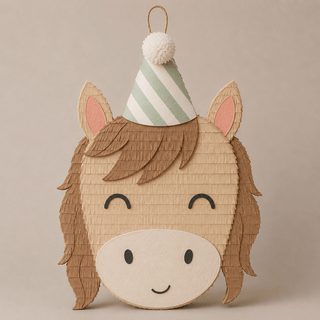 🐴 Party Pony Piñata – Handmade Horse Party Decoration for Birthdays, Farm Parties & Cowgirl-Themed Celebrations Piñata mamaspinatas