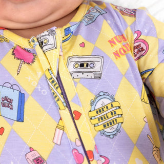 Bamboo Convertible Footie Romper - Clueless As If! Bellabu Bear Size: 0-3 Months