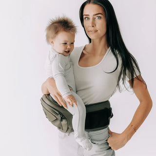 The Tushbaby Hip Carrier Baby & Toddler Tushbaby Color: Vegan Leather Olive Design: Tushbaby