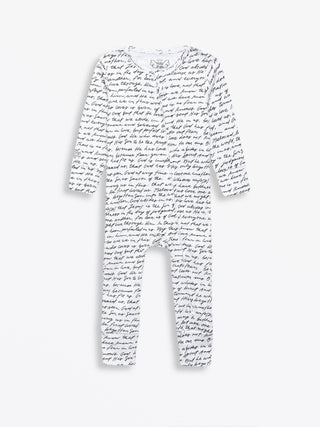 Love One Another Cotton Footless Onesie Onesie Holy Pals Size: 00-03M
