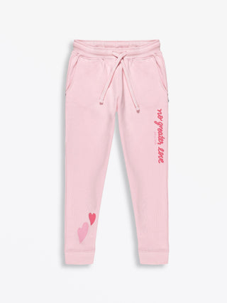 No Greater Love Pink Cotton Fleece Jogger Jogger Holy Pals Size: 02